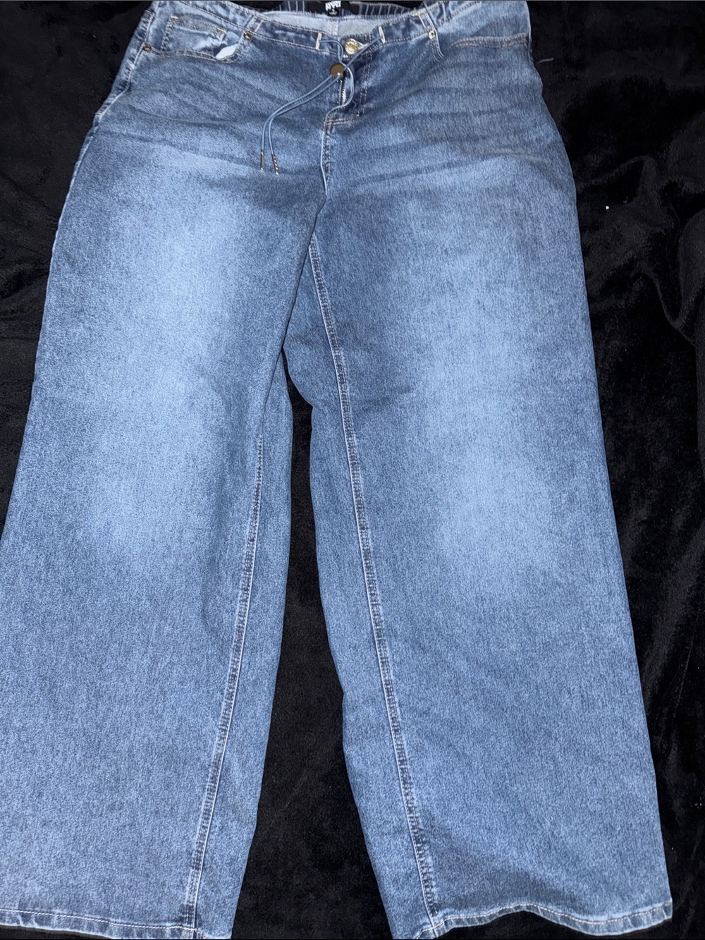 Wide Leg Women's Jeans in Light Blue